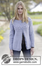 Lovely & Blue Cardigan by DROPS Design