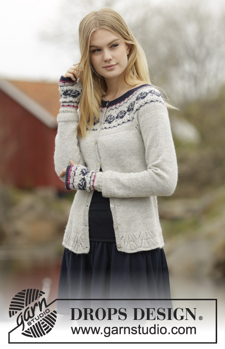 Vintage Rose Cardigan  by DROPS  Design  Gratis Strikke og 