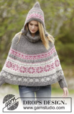Sweet Winter Poncho by DROPS Design