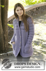 Lavender Touch Cardigan by DROPS Design