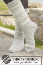 Silver Dream Socks by DROPS Design