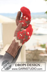 Cherry Nougat Gloves by DROPS Design