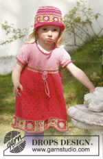 Sweet berry dress by DROPS Design